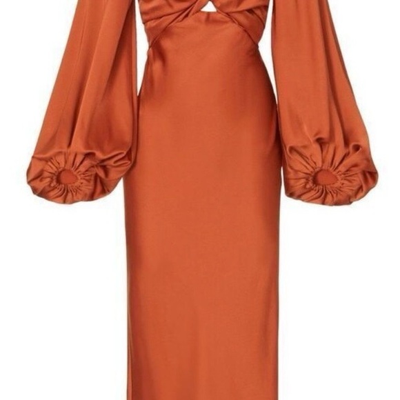 Chic Backless Rust Dress - Picture 4 of 6